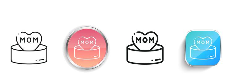 gift icon thin linear regular and button style vector image
