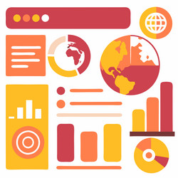 global data analysis and insights for business vector image