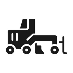 Dump truck black glyph icon Royalty Free Vector Image
