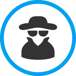 Spy rounded icon vector