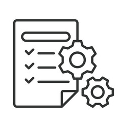 testing icon in line design quality vector image