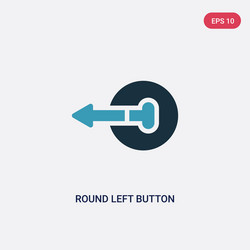 two color round left button icon from user vector image