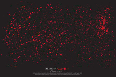 Abstract blood splatter isolated on black Vector Image