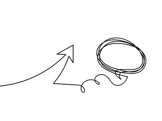 abstract continuous lines arrows with comment vector image