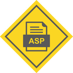 Asp file document icon vector