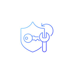 password cracking gradient linear icon vector image