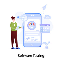 software testing vector image