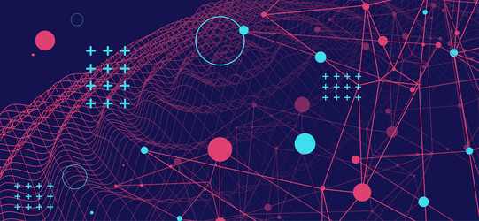 template for science and technology presentation vector image