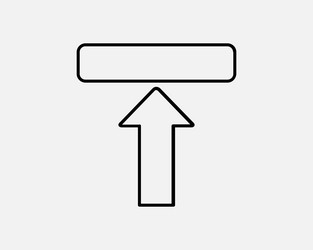 upload line icon up load loading data storage sign vector image