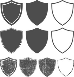 Web security shield icon shape symbol set police vector