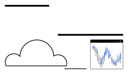 cloud computing with real-time data analysis vector image