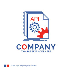 company name logo design for api app coding vector image