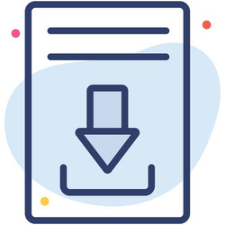 downloads icon user interface as a simple sign vector image