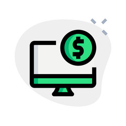 software for processing payments installed vector image