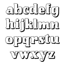 alphabet calligraphic font unique custom vector image