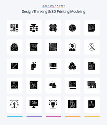 Creative design thinking and d printing modeling vector