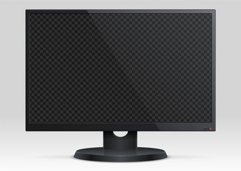 Empty LCD Monitor Mockup vector image