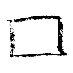 hand-drawn rectangular frame with rough brush vector image