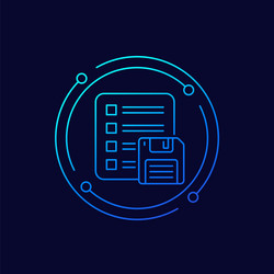 select files for backup line icon vector image