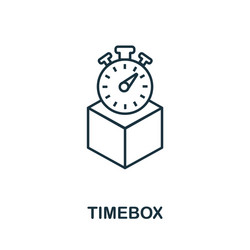 timebox icon line style element from agile vector image