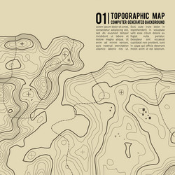 topographic map background with space for copy vector