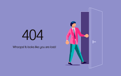404 error not found web page vector image