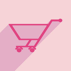 flat with shadow icon and mobile application vector image