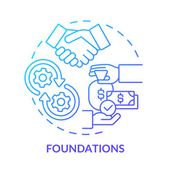 Foundations concept icon Royalty Free Vector Image