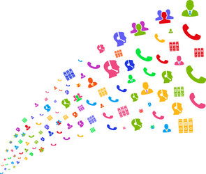 source stream of call center symbols vector image