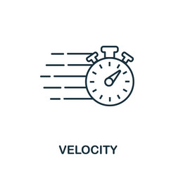 velocity icon line style element from agile vector