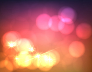 Abstract blurred background with bokeh lights vector