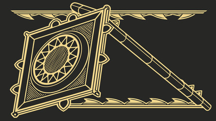 ornamental frame with abstract geometric pattern vector image