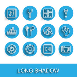 set line dial knob level technology settings vector image