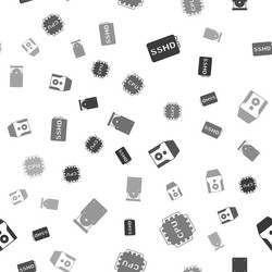 set sshd card processor with cpu uninterruptible vector image