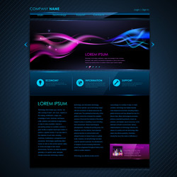 web site template design technology background vector image