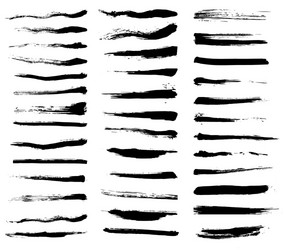 brush strokes for text fields set vector image