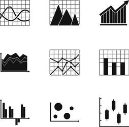 Infographic icons set simple style vector