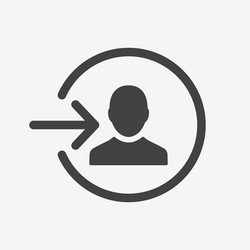 login icon authorize log in sign vector image
