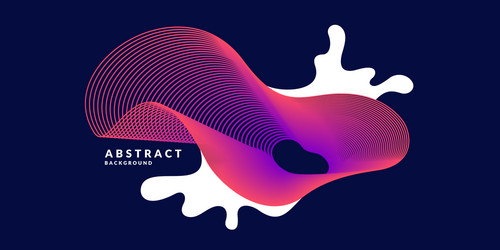 organic forms with dynamic waves and lines vector image