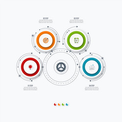 Workflow Diagram Template - Circle Options vector image