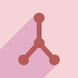 flat with shadow icon and mobile application vector image