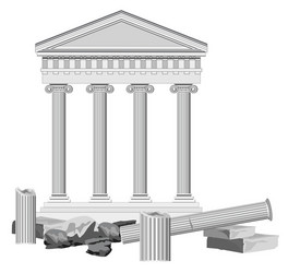 Greek temple Royalty Free Vector Image - VectorStock