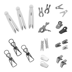 isolated object hang and collection sign set vector image