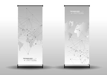 polygonal abstract background with connected line vector image