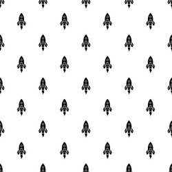 rocket spaceship pattern seamless vector image
