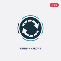 two color refresh arrows icon from user interface vector image
