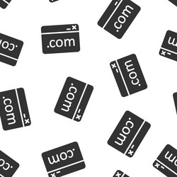 website domain icon in flat style com internet vector image