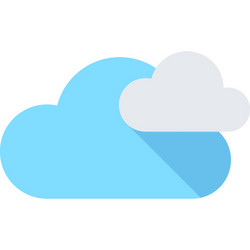 cloud computing flat web icon concept vector image
