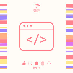 code editor icon vector image