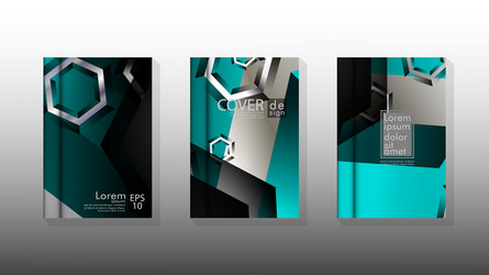 Collection book cover backgrounds Royalty Free Vector Image